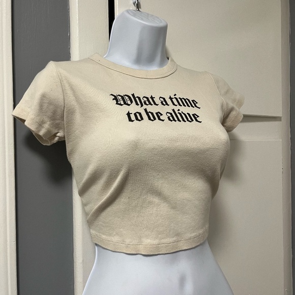 Nectar What A Time To Be Alive Graphic Baby Tee - Picture 2 of 8